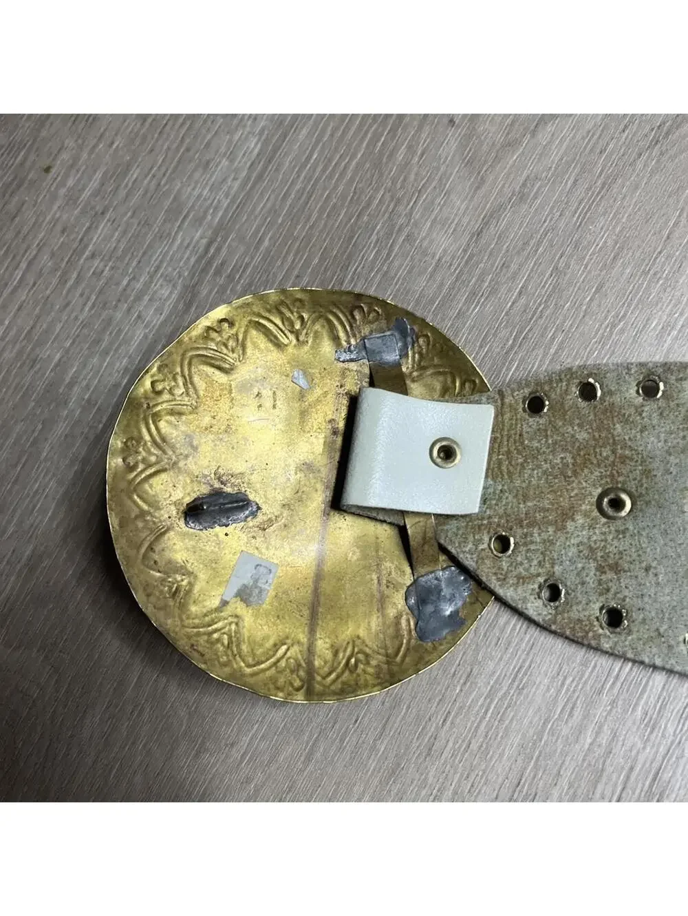 y2k Moroccan belt white and brass